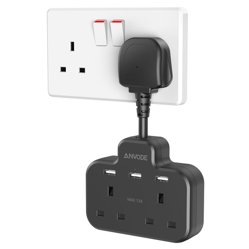 Double plug adaptor with usb - usb, 2