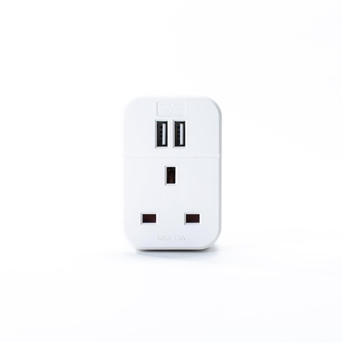 Multi usb plug adapter white - usb,