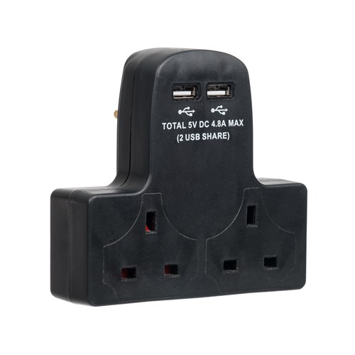 Way adaptor plug 13a wall - 2,