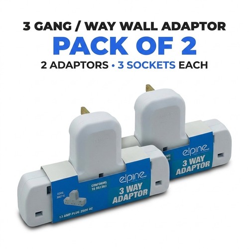2pc way mains plug - uk,