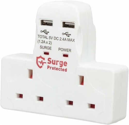 Plug socket adaptor - 2, way