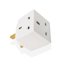 2 Way 3 Pin Power Plug Adaptor